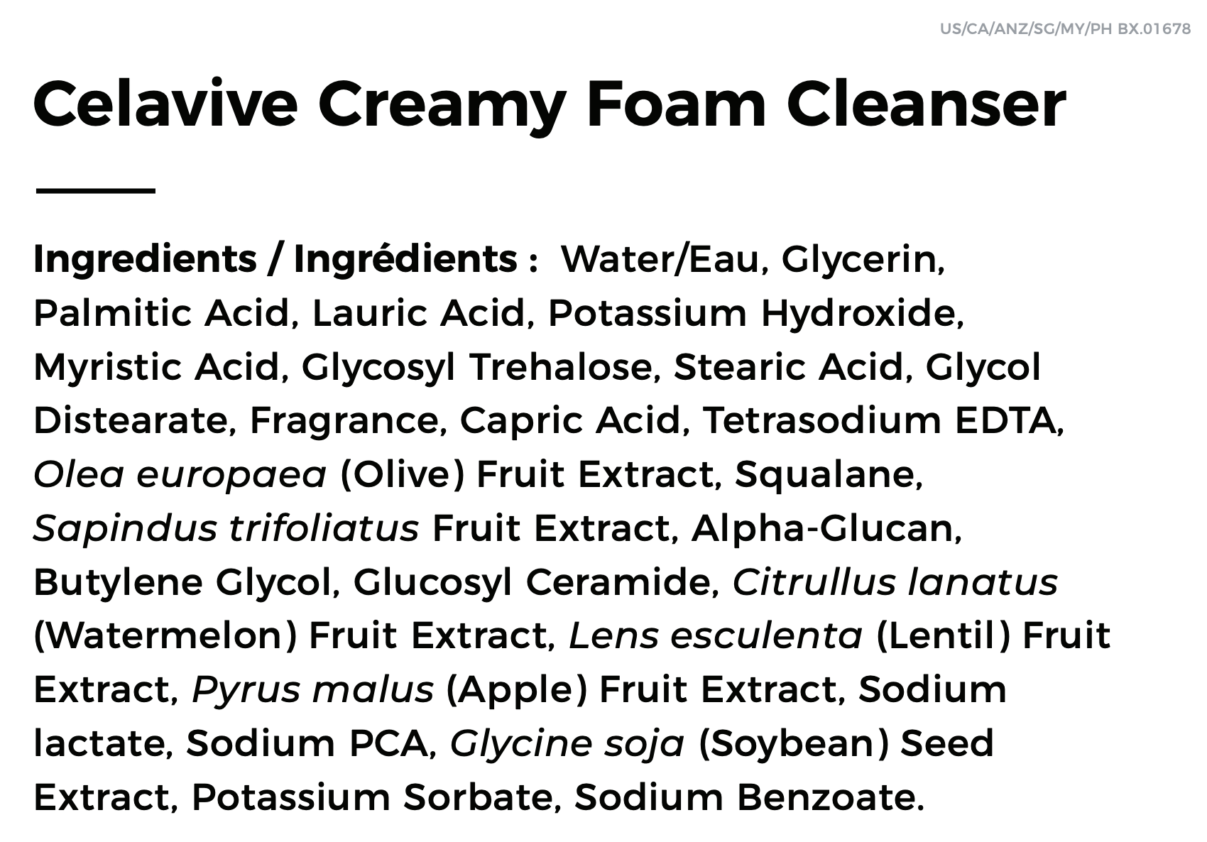creamy foam cleanser usana singapore celavive supplement facts